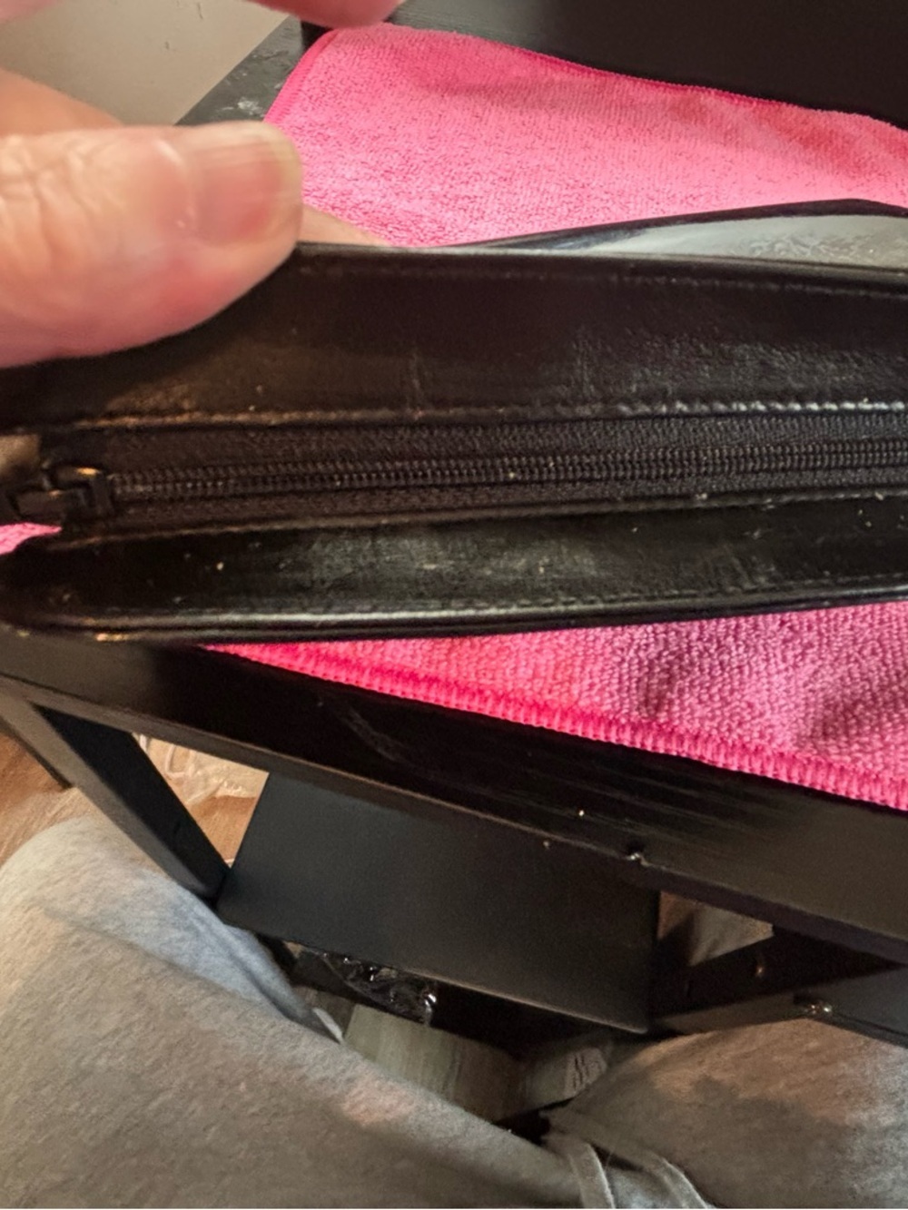Authentic Vintage Chanel Black Patent Leather Pouch – WOC Conversion with Card - Picture 5 of 11